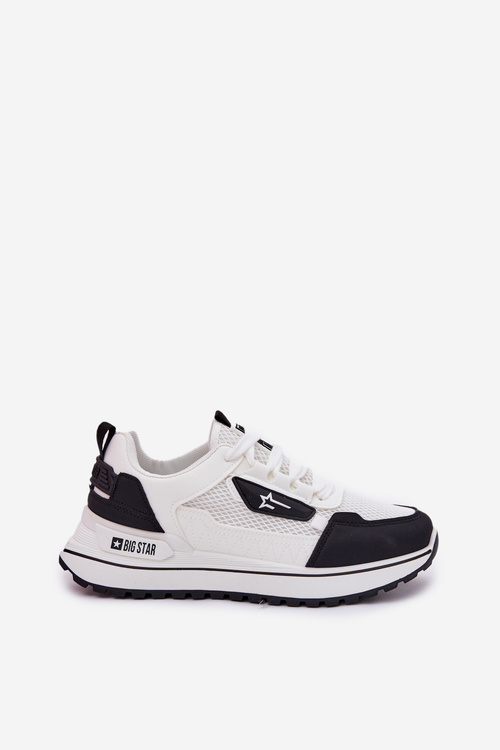 Buty Sportowe Damskie Na Platformie Big Star RR274A223 HI-POLY SYSTEM Biało-Czarne