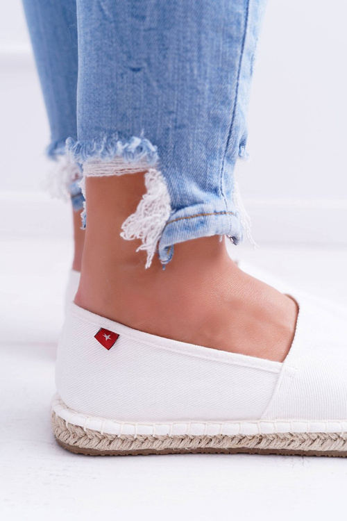 Espadryle Damskie Pleciona Podeszwa Białe Big Star DD274A148