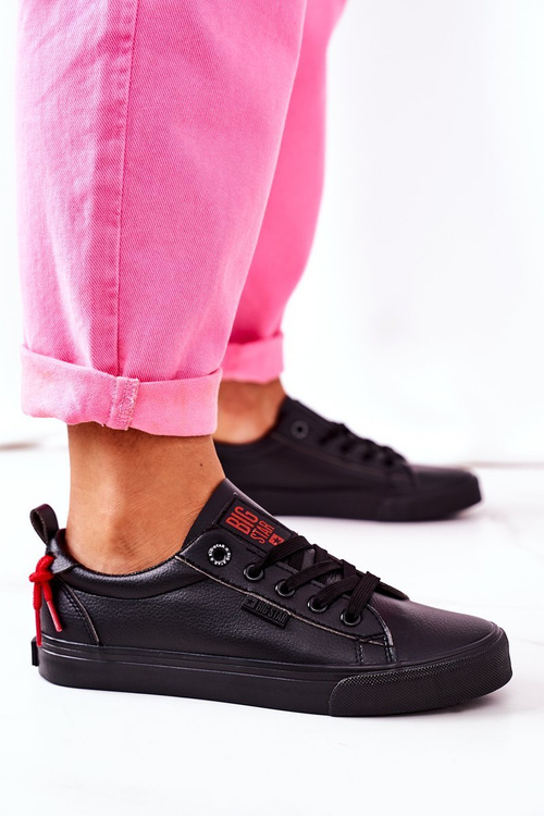 Damskie Skórzane Tenisówki BIG STAR GG274161 Czarne