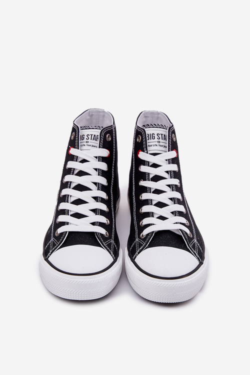 Materiałowe Trampki Męskie Big Star NN174304 HI-POLY SYSTEM Czarne