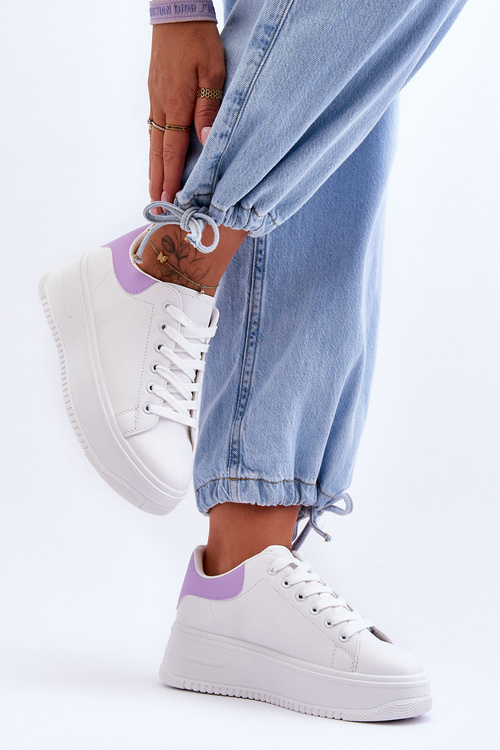 Damskie Klasyczne Buty Sportowe Biało-Fioletowe Night Trip