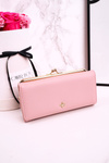 Duży Portfel Damski Zapinany Na Bigiel MILANO Różowy