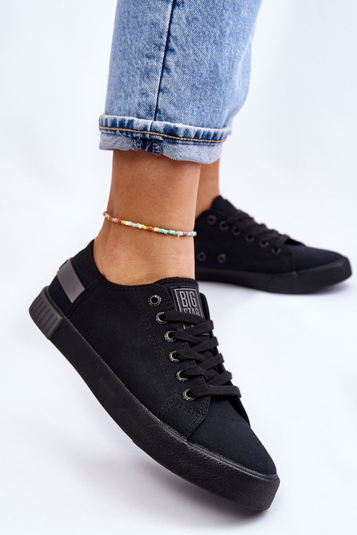 Damskie Niskie Trampki Big Star LL274038 Czarne