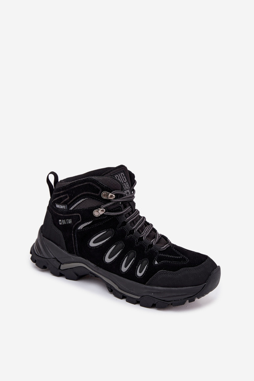 Skórzane Buty Trekkingowe Męskie Big Star OO17433 HI-POLY SYSTEM Czarne
