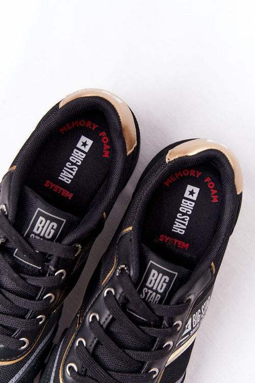 Damskie Sportowe Buty Memory Foam Big Star HH274272 Czarne