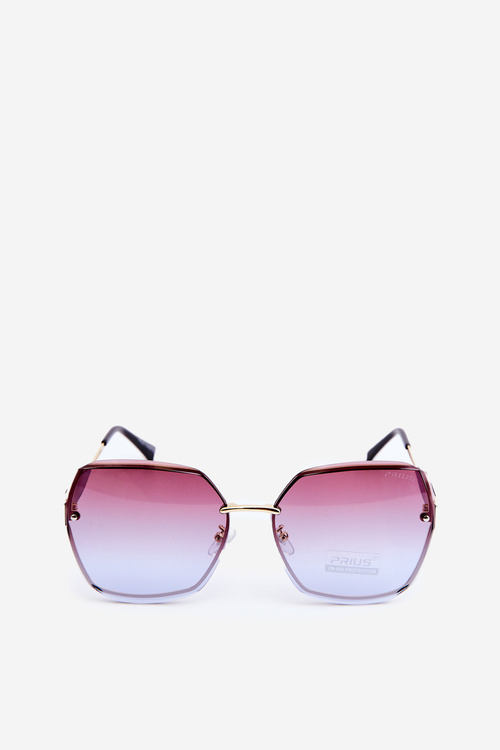 Okulary Przeciwsłoneczne Damskie Z Cieniowanymi Szkiełkami UV400 Brązowe