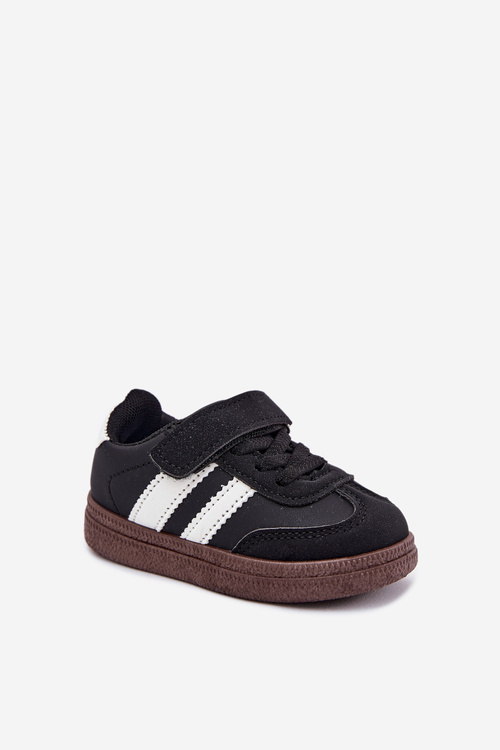 Buty Sportowe Sneakersy Dziecięce Na Rzep Czarne Adelina