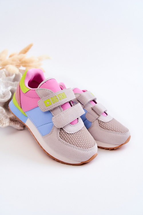 Dziecięce Sportowe Buty Memory Foam Big Star JJ374252 Różowo-Niebieskie