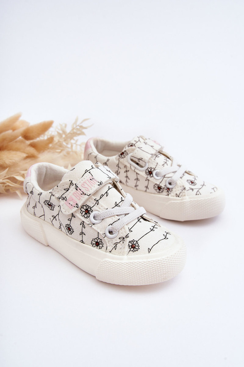 Dziecięce Materiałowe Trampki BIG STAR JJ374102 Białe