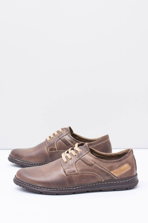 Brązowe Męskie Półbuty Casual Manifesto