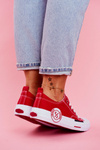 Trampki Damskie Cross Jeans Czerwone FF2R4074C