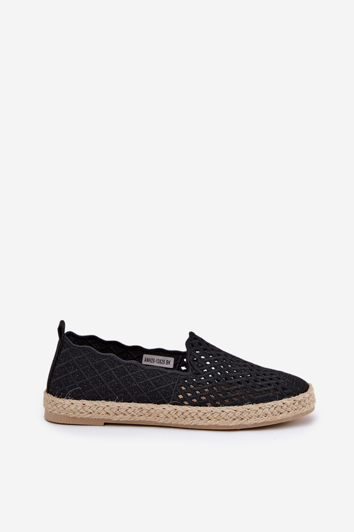Espadryle Damskie Z Plecionką Vinceza 13625 Czarne