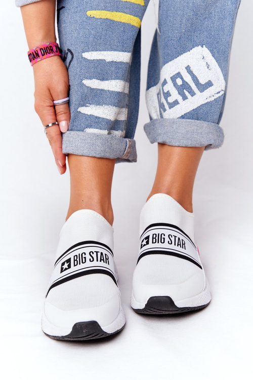 Sportowe Buty Slip-On Memory Foam Big Star HH274538 Białe