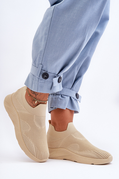 Damskie Wsuwane Buty Sportowe Beżowe Claris