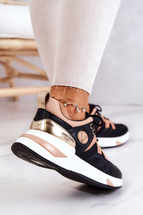 Sportowe Buty Sneakersy Czarne Imperio