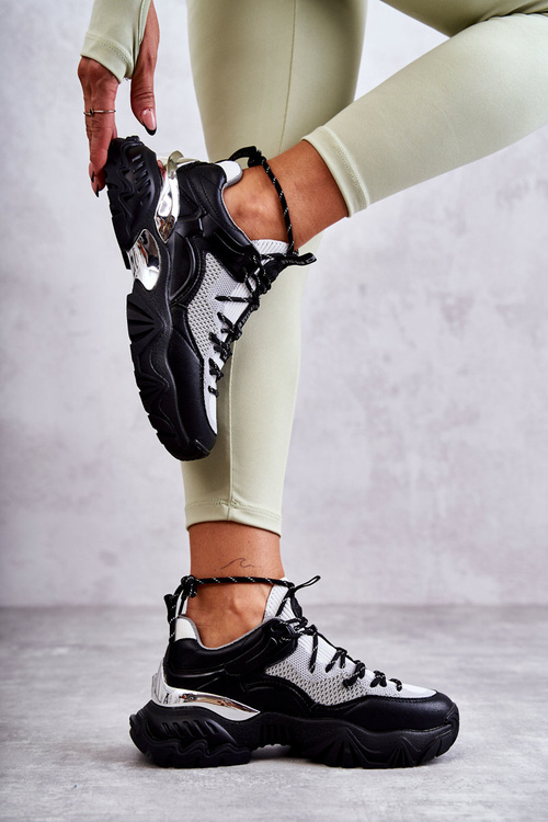 Damskie Buty Sportowe Memory Foam System Big Star KK274053 Czarno-Szare