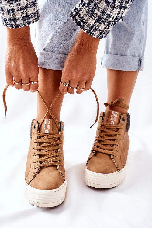 Wysokie Ocieplane Trampki Big Star II274145 Camel