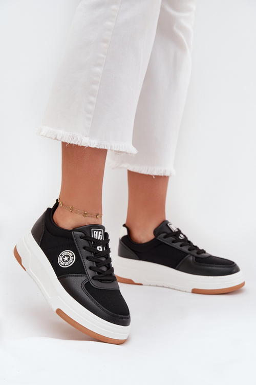 Sneakersy Damskie Na Platformie Big Star RR274573 HI-POLY SYSTEM Czarne
