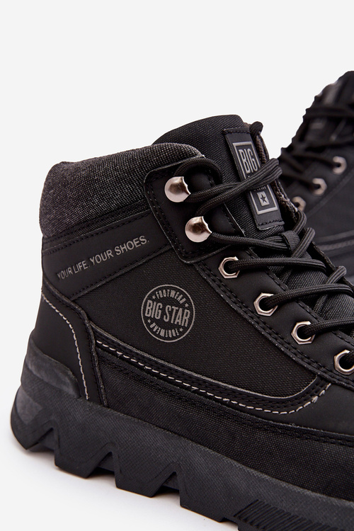 Męskie Buty Trekkingowe Czarne Big Star MM174016