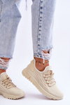 Damskie Wsuwane Buty Sportowe Sneakersy Beżowe Rosett