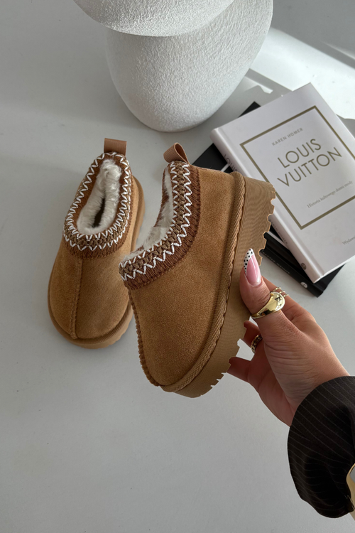 Śniegowce Dziecięce Z Haftem Camel Prina