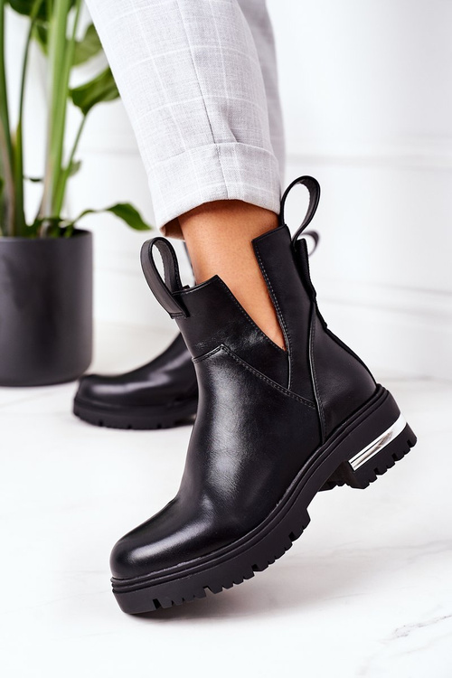 Ocieplane Botki Sztyblety Czarne Rock It