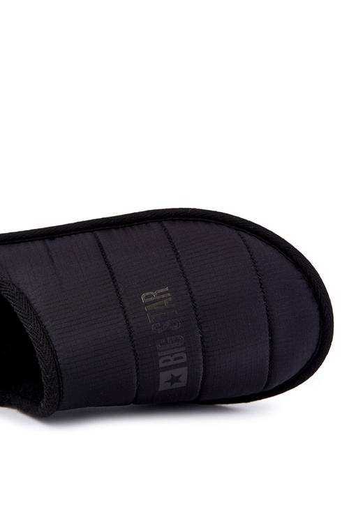 Męskie Klasyczne Papcie Big Star KK174361 Czarne