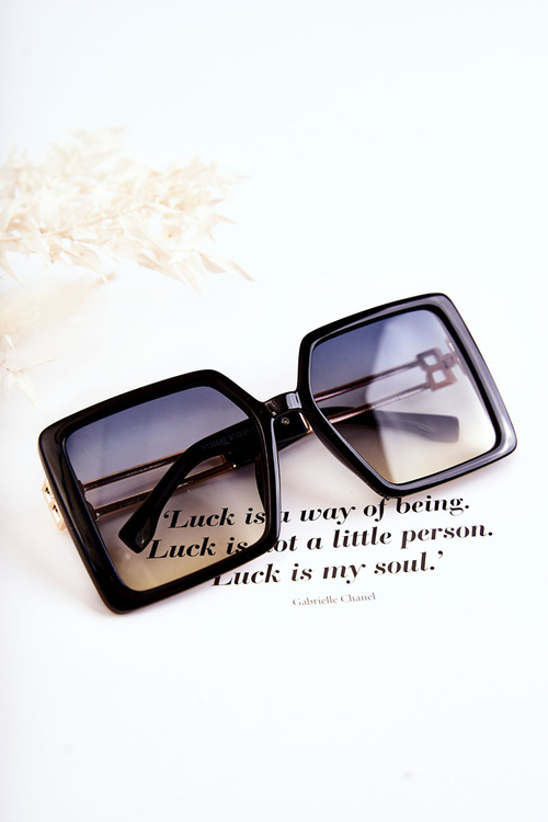 Kwadratowe Okulary Przeciwsłoneczne V130042 Czarne