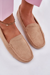 Damskie Beżowe Mokasyny Lekkie Zamsz Morreno II gat.