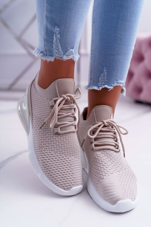 Obuwie Sportowe Damskie Beżowe Hello