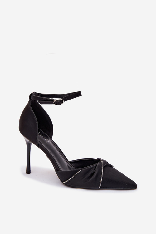 Szpilki Z Cyrkoniami Czarne Katlina