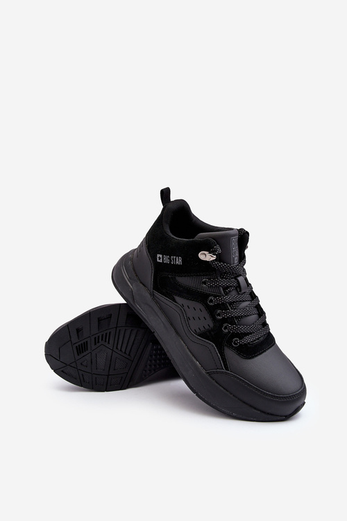 Ocieplane Buty Sportowe Męskie Czarne Big Star MM174161