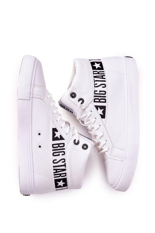 Trampki Męskie Big Star Wysokie Białe EE174340