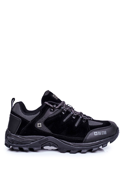 Trekkingowe Męskie Buty Big Star Outdoor Czarne GG174282