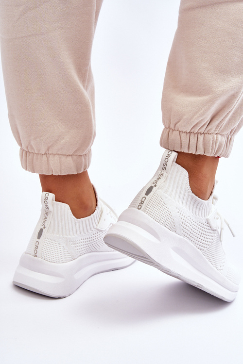 Damskie Wsuwane Sneakersy Cross Jeans LL2R4031C Białe
