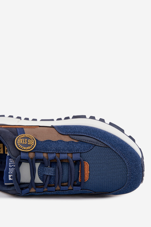 Buty Sportowe Sneakersy Męskie Big Star RR174279 HI-POLY SYSTEM Granatowe
