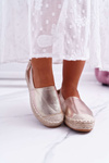 Espadryle Damskie Złote Kontres