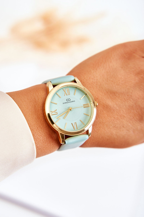 Damski Zegarek Na Skórzanym Pasku Giorgio&Dario Miętowy