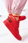Damskie Ocieplane Sportowe Buty Big Star EE274354 Czerwone