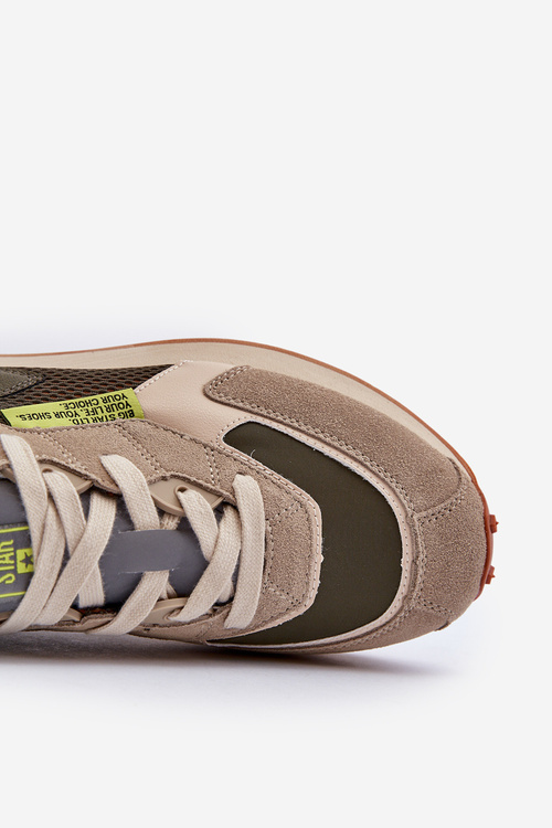 Buty Sportowe Sneakersy Męskie Memory Foam System Big Star NN174345 Khaki