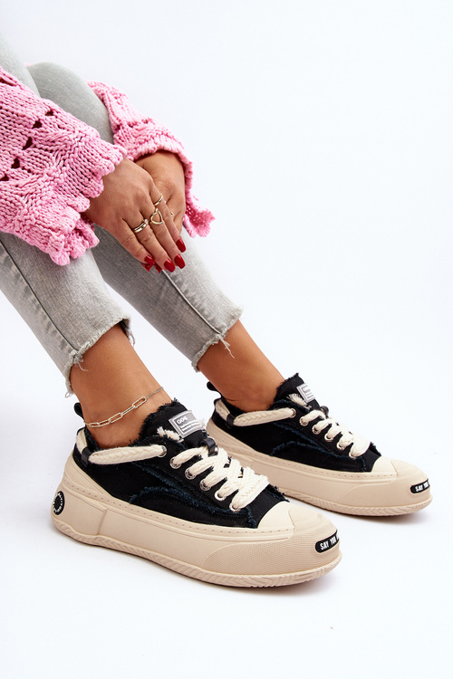 Damskie Sneakersy GOE NN2N4061 Czarne