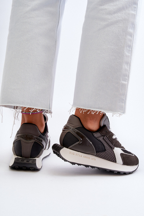 Sneakersy Damskie Na Platformie Memory Foam System Big Star NN274683 Czarne