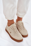 Sneakersy Damskie Eko Zamszowe Beżowe Micca