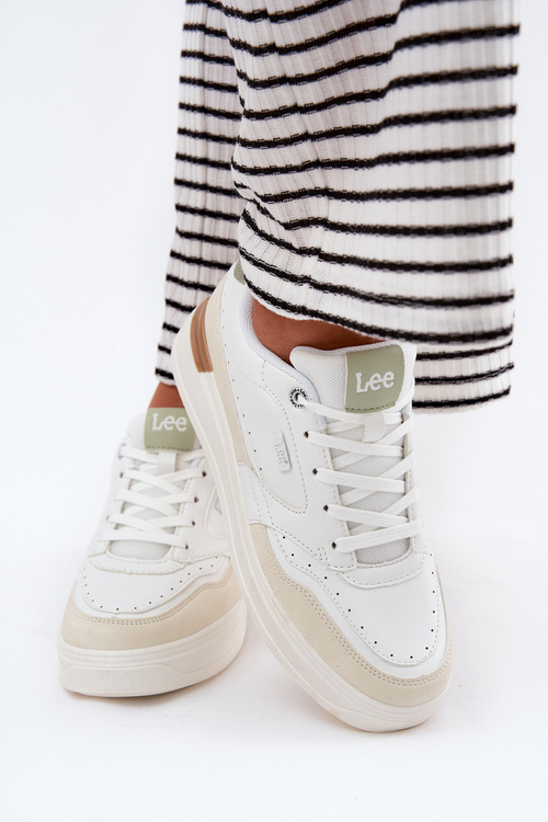 Sneakersy Damskie Na Platformie LEE EMMA WOMEN LOW 50251014.04L Beżowe