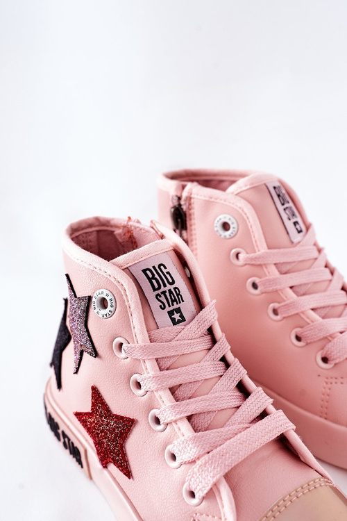 Dziecięce Wysokie Trampki Z Suwakiem BIG STAR II374030 Różowe