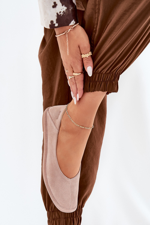 Zamszowe Baleriny Damskie Big Star RR274081 Różowe