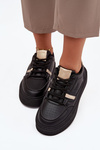 Damskie Sneakersy Na Platformie Big Star SS274360 Czarne