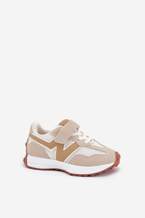 Sneakersy Dziecięce Na Rzep Beżowe Tezzu