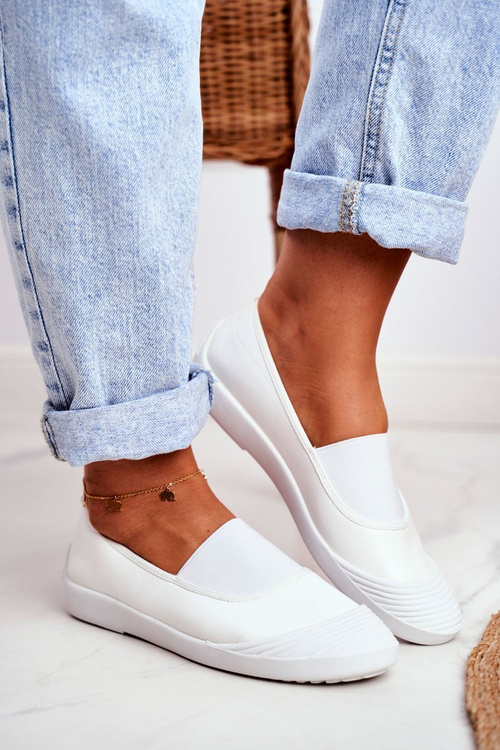 Trampki Slip On Wsuwane Tenisówki Białe Justy