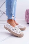 Espadryle Damskie Wsuwane Białe Satisfaction